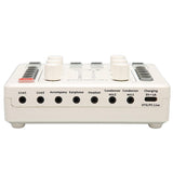 Vibe Geeks Noise Reduction Sound Card Digital Audio Mixer for Live Streaming-typec Rechargeable - White - 45-Degree Angle
