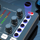 Vibe Geeks Noise Reduction Sound Card Digital Audio Mixer for Live Streaming-typec Rechargeable - White - Extra Image