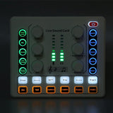 Vibe Geeks Noise Reduction Sound Card Digital Audio Mixer for Live Streaming-typec Rechargeable - White - Extra Image