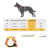 Vibe Geeks Ultimate 2-in-1 Reflective No-pull Dog Harness with Retractable Leash and Control Handle - Red - L - Side View