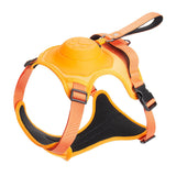 Vibe Geeks Ultimate 2-in-1 Reflective No-pull Dog Harness with Retractable Leash and Control Handle - Red - L - 45-Degree Angle