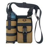 Vibe Geeks Waterproof Camping Wear Resistant Chest Crossbody Sling Shoulder Bags with Water Bottle Holder - Khahi - 45-Degree Angle