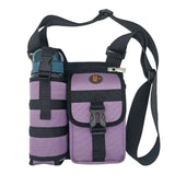 Vibe Geeks Waterproof Camping Wear Resistant Chest Crossbody Sling Shoulder Bags with Water Bottle Holder - Navy - Extra Image