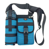 Vibe Geeks Waterproof Camping Wear Resistant Chest Crossbody Sling Shoulder Bags with Water Bottle Holder - Navy - Extra Image