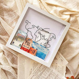 Vibe Geeks Adventure Archive Box Wood Frame Travel Tickets Keepsakes Storage Frame - Coffee - Small - Extra Image