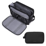 Vibe Geeks Water Resistant Travel Toiletry Organizer Bag - Grey - Front View