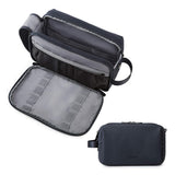 Vibe Geeks Water Resistant Travel Toiletry Organizer Bag - Grey - Side View