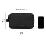 Vibe Geeks Water Resistant Travel Toiletry Organizer Bag - Grey - Close-Up Angle