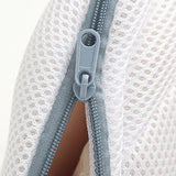 Vibe Geeks High Permeability Mesh Bra-shaped Lingerie Laundry Bags with Handle and Zipper - Blue - Top-Down View