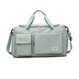 Vibe Geeks Waterproof and Lightweight Zipper Sports Gym Bag with Shoe Compartment - Army Green - Extra Image