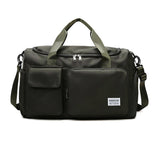 Vibe Geeks Waterproof and Lightweight Zipper Sports Gym Bag with Shoe Compartment - Black - Extra Image