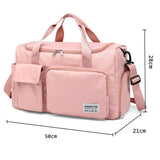 Vibe Geeks Waterproof and Lightweight Zipper Sports Gym Bag with Shoe Compartment - Dark Pink - Extra Image