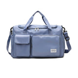 Vibe Geeks Waterproof and Lightweight Zipper Sports Gym Bag with Shoe Compartment - Grey - Low Angle