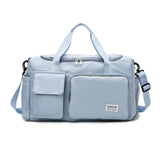 Vibe Geeks Waterproof and Lightweight Zipper Sports Gym Bag with Shoe Compartment - Grey And Pink - Extra Image