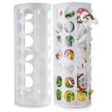 Vibe Geeks Handy Laundry Grocery Bag Storage Holder - White - Front View