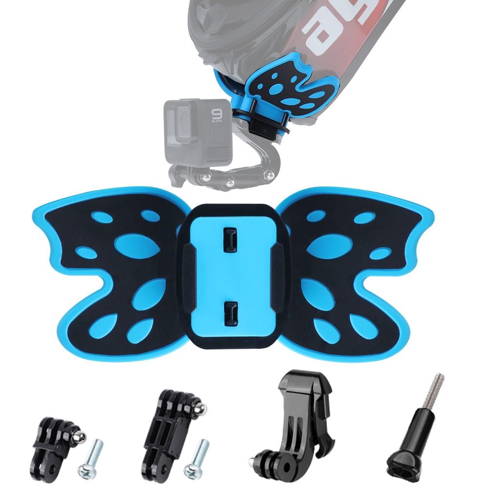 3-way Pivot Arm Butterfly Helmet Mount for Gopro Hero12 - Fluorescent Green