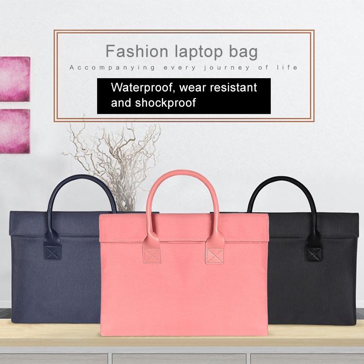 Universal 15.4 Soft Handle Laptop Bag for Macbook Samsung Sony Dell Alienware Chuwi Asus Hp - Portable & Wearable - Black