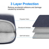 14-15 Inch Laptop Sleeve Briefcase With Zipper And Handle - Grey - Extra Image