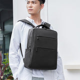 Multifunctional Laptop Backpack in Oxford Cloth - Cxs-605 - Grey - Low Angle