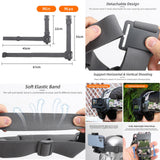Adjustable 360 Degree Head Strap for Action Cameras - Grey