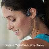 Wireless Bone Conduction Bluetooth Earphones - 4.1 Stereo 5.0 Black - Grey - Close-Up Angle