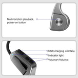 Wireless Bone Conduction Bluetooth Earphones - 4.1 Stereo 5.0 Black - Grey - Extra Image