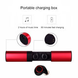 Wireless Tws Bluetooth V5.0 Earphones with Drawer Type S2 Design - Grey - Top-Down View