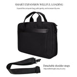 Expandable Laptop Bag - Waterproof Oxford Cloth Detachable Shoulder Strap - Grey - Extra Image