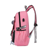 Anti-theft Usb Backpack for Sports and Leisure - Green - Rear View