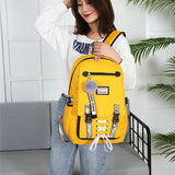 Anti-theft Usb Backpack for Sports and Leisure - Green