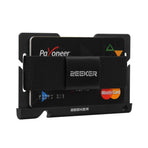 Multi Function Aluminum Card Holder For Men & Women Elastic Band Wallet - Dark Coffee
