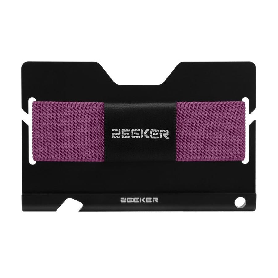 Multi Function Aluminum Card Holder For Men & Women Elastic Band Wallet - Dark Coffee