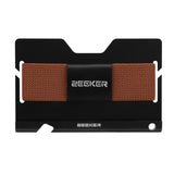 Multi Function Aluminum Card Holder For Men & Women Elastic Band Wallet - Dark Coffee - Extra Image