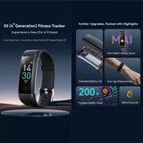 Waterproof Fitness Tracker Watch With Heart Rate Monitor - Rear View