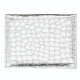 Pu Crocodile Pattern Card Holder Fits Cdc Documents - Silver