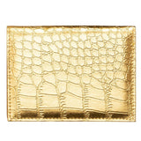 Pu Crocodile Pattern Card Holder Fits Cdc Documents - Silver