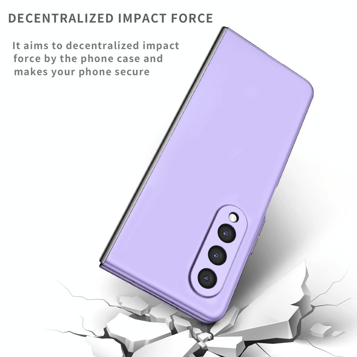 For Samsung Galaxy z Fold4 5G Foldable Armor Phone Case - Compact and Durable - Purple