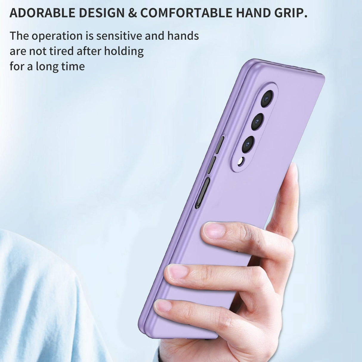 For Samsung Galaxy z Fold4 5G Foldable Armor Phone Case - Compact and Durable - Purple