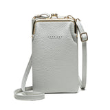 Stylish Pebbled Shoulder Bag For Women - Gray