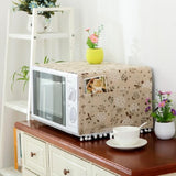 Universal Cotton Linen Microwave Dust Cover - Grey Dandelion