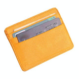 Lizard Pattern Pu Leather Card Holder Compact Bank Card Set - Yellow - Extra Image