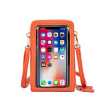 Multifunctional Touch Screen Phone Bag - Pink - Front View