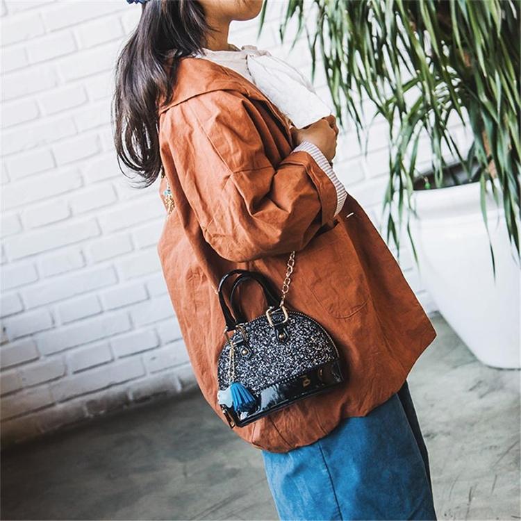 Mini Leather Shoulder Bag For Girls Cute & Compact - Brown