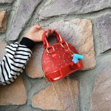 Mini Leather Shoulder Bag For Girls Cute & Compact - Brown - Extra Image