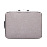 Waterproof Multi-layer Laptop Bag with Password Lock - Grey - Side View
