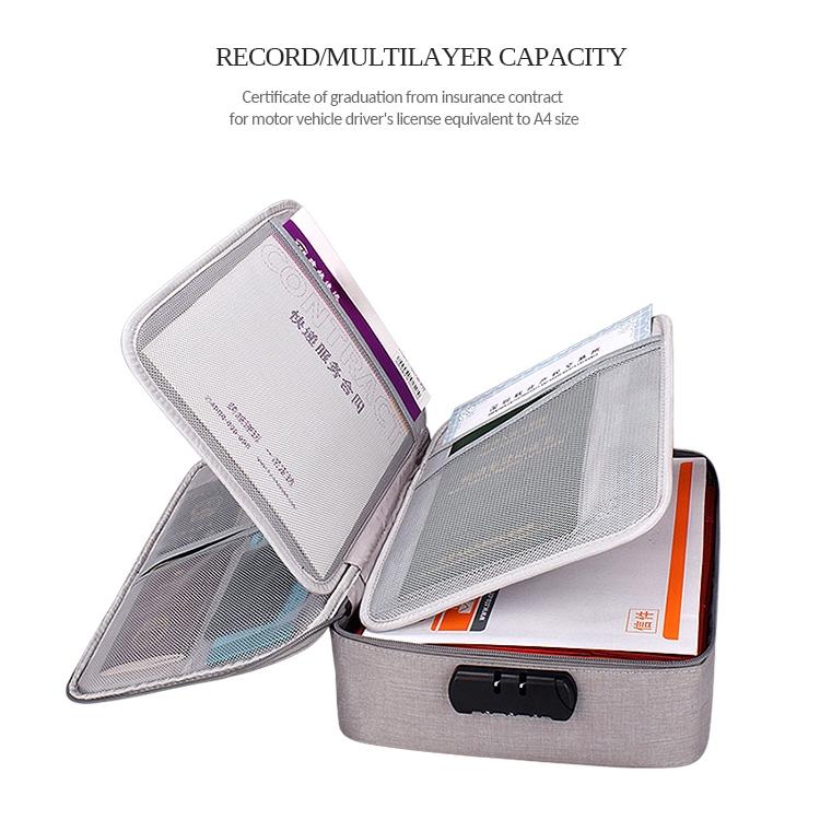 Waterproof Multi-layer Laptop Bag with Password Lock - Grey