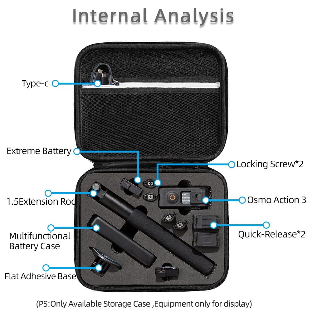 Dji Action Carrying Case - 3 Sizes Available - Grey