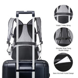 Grey Canvas Dual-shoulder Laptop Backpack - Portable Outdoor - Extra Image