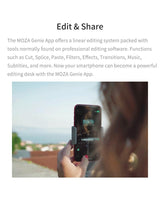 Foldable 3-axis Gimbal for Action Camera and Smartphone - Grey - Rear View