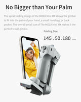 Foldable 3-axis Gimbal for Action Camera and Smartphone - Grey - Close-Up Angle